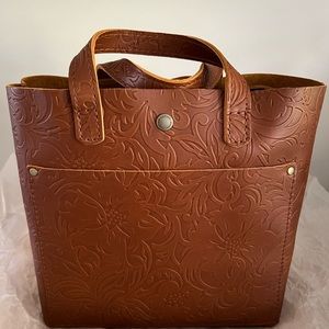 🤎🤍Portland Leather Goods NEW Mini Crossbody Tote, Meadow.